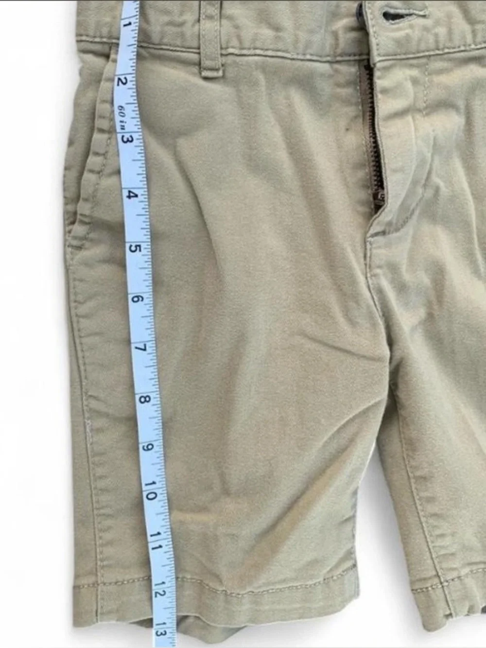 Tan Khaki Uniform Shorts with Adjustable Straps